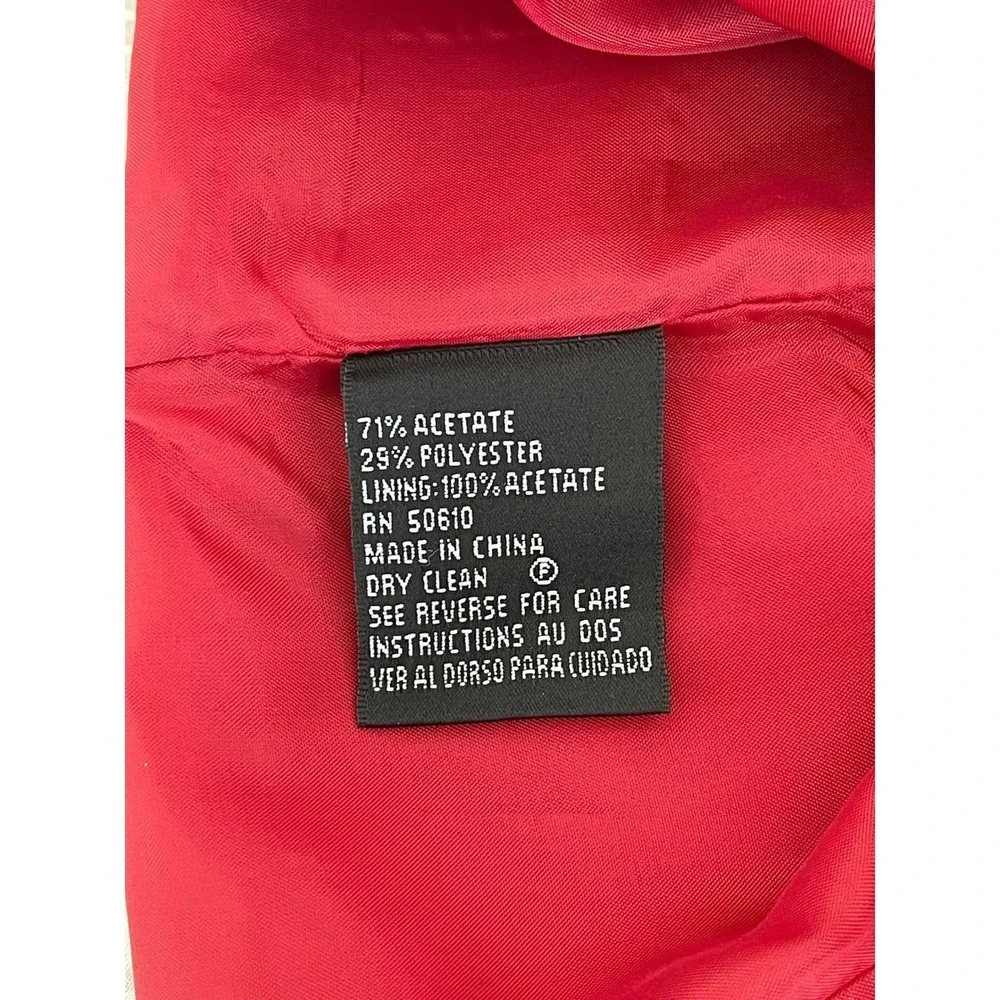 Kasper Petite Red V-Neck Sleeveless Shell Top Blouse Side Zip Size 10P